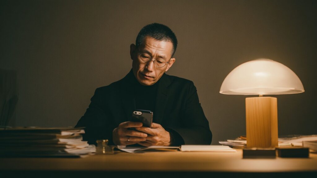 外国人異性とのメッセージでお金の話が出た時に、送金前に内容を確認するイメージ